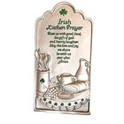 Irish Kitchen Prayer Celtic Plaque Pewter Shamrock Bread