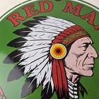Vintage Red Man Chew Sign - Porcelain Tobacco Gas Pump Display Sign