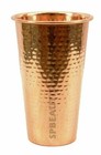 Pure Copper Water Drinking Hammered Tumbler Glass Ayurveda Health 450ml Set Of 4