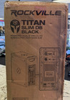 Rockville Titan Slim D8 Black Powered Dual 8  Pro Dj Pa Subwoofer Deep Bass Sub