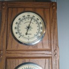 Vintage Springfield Faux Wood Wall Barometer Weather Station  7 5x20   l