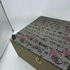 Korean Gift Box With Yellow Silk Interior Decorative Storage Case Hangul Script