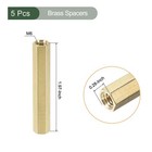 5 Pcs M6 Spacers Brass Hex Pcb Standoffs Nuts Keep Height Consistent Great Fo   