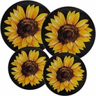 Burner Covers For Electric Stove  yellow black Sunflower  Round D8 10        New