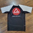 Gracie Barra Rash Guard Shirt Mens Large Black Short Sleeve Jiu Jitsu Nogi Bjj