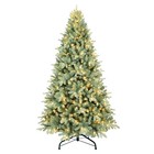 4-9ft Pre-lit Artificial Christmas Tree With Led Lights Stand Xmas Holiday Green