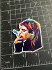 Kurt Cobain Smoking Drawing Polygon Premium Vinyl Sticker 2 5 X 3 Inches Nirvana