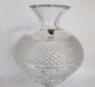Waterford Crystal Inishmaan Diamond Cut Table Hurricane Lamp  14  X 7 5 