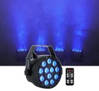 Rockville Rockpar Tri Black Led Rgb Compact Par Can Dj Wash Light 