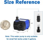 Small Fountain Pump 80 Gph Submersible Water Pump Aquarium Fish Tank Outdoor