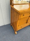 67790 Antique Oak Buffet With Mirror And Storage  Early 20th Century