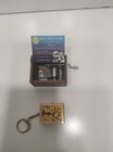 Hand Crank Music Box Best Mom Ever Panda Wooden Box   Vintage Mini Keychain Case