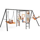 5 In 1 Large Heavy Duty Metal Swing Set For Kids Backyard Playground Playset