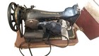 Antique Vintage Singer Model 128 Sewing Machine With Case Light Works