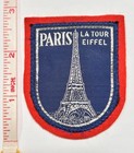 Vtg 60s Eiffel Tower Paris Destination Travel Patch Souvenir On Red Wool Felt