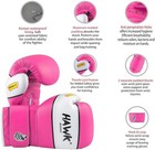 Hawk Sports Kids Full Punching   Blocking Power Boxing Gloves  4 Oz - Pink-