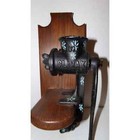 Vtg Cast Iron Meat Grinder On Wall Plaq