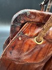 Vintage Handbag Genuine Alligator Frame Bag 1940s Brown Purse