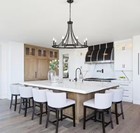 Zjvaive8-light Wood Grain Wagon Wheel Chandelier For Living Room
