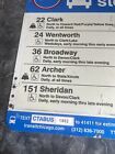 City Of Chicago Cta  Metal Sign 18 X 24 Bus 2x Sided Clark Archer Broadway Sheri