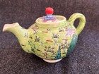 Antique Turkish Art Pottery Teapot Elsam Akdeniz Cini Kutahya Turkiye Exc