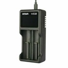 Xtar Vc2 Li-ion  Battery Charger Cylindrical Batteries Lcd Usb Cable New