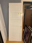 Antique Victorian Solid 5 Panel Doors  Salvaged  Very Heavy 