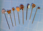 Lot Of 8 Vintage Stick Pins