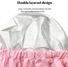 Extra Large Satin Lined Shower Cap For Women  Adjustable Waterproof Pink