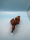 Metal Motorcycle Sculpture Figurine  Brown Rustic Finish  3d Effect  5 In