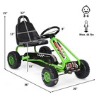 Kids Pedal Go Kart 4 Wheel Ride On Toys W  Adjustable Seat   Handbrake Green