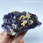 Natural Purple Edge Fluorite Mineral Specimen Raw Stones Healing Quartz Crystal