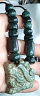 Aztec Quetzalcoath Handmade Adjustable Neckalce With Guatemala Jade Beads 