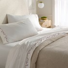 King 400 Thread Count Performance Sheet Set Ivory With Love Detailed Hem