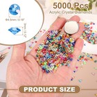5000pcs 4 5mm Wedding Table Scatter Confetti Diamond For Party  Light Blue Ab