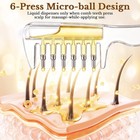 Scalp Oil Applicator Comb Essential Oil Massage Comb Rolling Metal Teeth