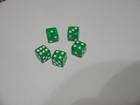 New 5 Transparent Green Rpg Bunco Gaming Dice Set 16mm D6 Great Home Casino