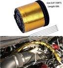 Gold Fuel Line Heat Sleeve Exhaust  Heat Shield  Wrap 3 4  Fuel Line Insulation