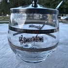 Vintage Mcm Sweet N  Low Lidded Glass Sugar Bowl Jar With Metal Spoon