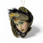 Vintage Mardi Gras Mask Porcelain Ceramic Clay Wall Collectible 6    Lot Of 4