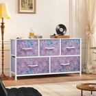 Yitahome 5-drawers Storage Tower Purple Fabric Dresser Organizer Unit Steel Fram