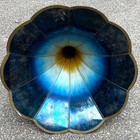 Antique Gramophone Phonograph Horn Blue Flower Morning Glory Speaker Edison