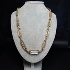 Rare Tibetan Natural Old Crystal Dzi 14pcs Beads Amulet Necklace M1213