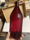 1949 Schlitz Anchor Hocking Royal Ruby Red Glass Quart Beer Bottle