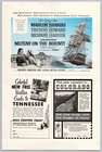 1963 Mgm Mutiny On The Bounty Marlon Brando Movie Promo Vintage Print Ad