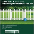 41-1 2 In  W  X 3 Ft  H  Spaced White Vinyl Picket Gate 160278 Sim Supply  Inc 