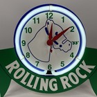 Vintage Rolling Rock Neon Bar Clock Sign  Latrobe Brewing Co  1997    12  X 8 5 