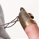 Antique Metal Needlework Diy Sewing Vintage Protector Bronze Thimble Finger 1pc