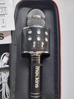 Mockins Black silver Bluetooth Karaoke Microphone For Kids New With Case