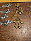 Lot Of 20 Mixed Fancy Pcs France Vintage 60s Brass Stampings Findings Jewelry 